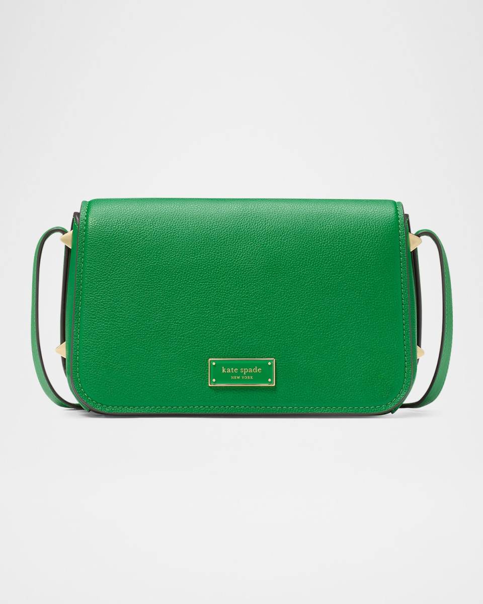 liv small flap pebbled leather crossbody bag